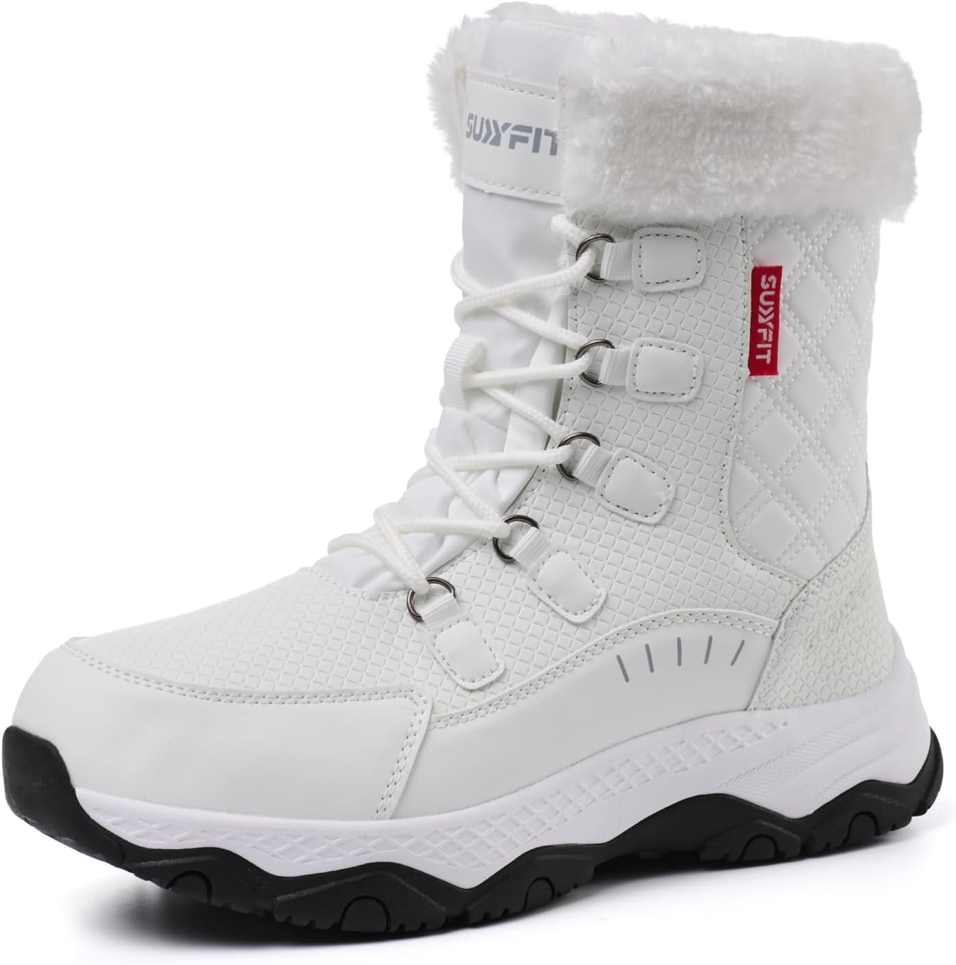 Waterproof Snow Boots for Women - Warm Mid-Calf Booties