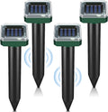 Solar Mole Repellent Ultrasonic Spike 4 Pack - Solar Powered Pest