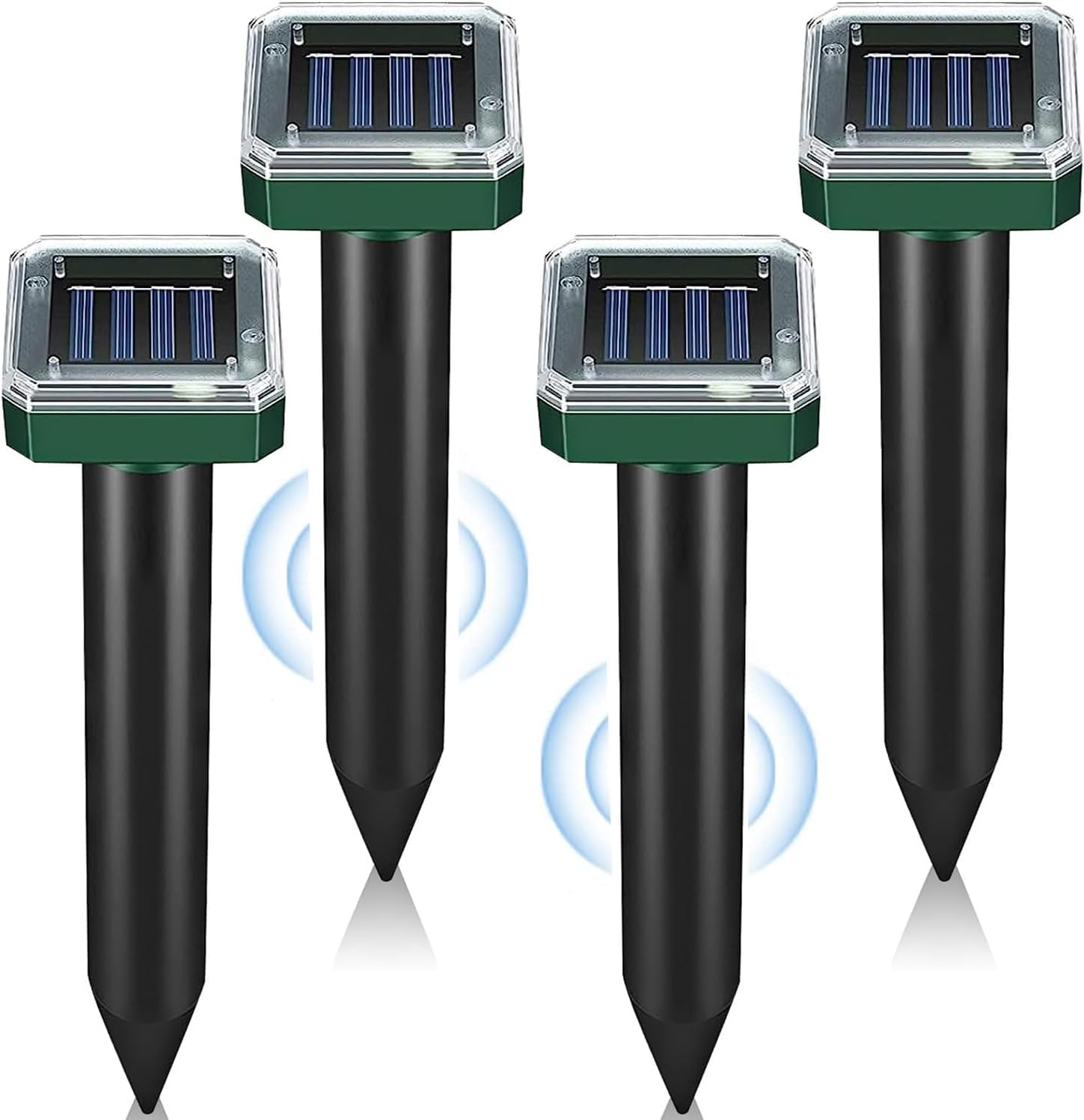 Solar Mole Repellent Ultrasonic for Lawn & Garden 4 Pack