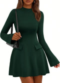 PRETTYGARDEN Women's Long Sleeve Mini Dress - Sleek Fall Bodycon Fit