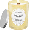 Coconut Vanilla Candle Wooden Wick - 100 Hour Slow Burn