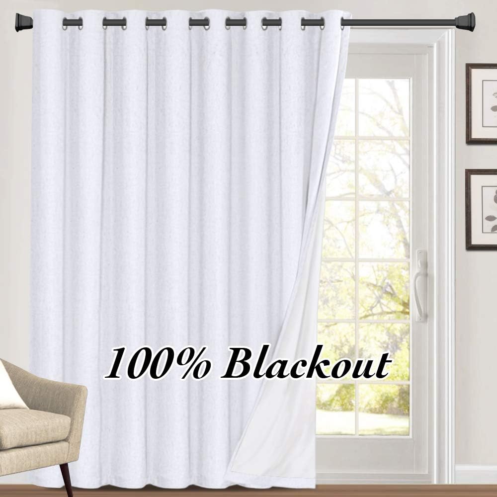 PrinceDeco 100% Blackout Curtains for Living Room Sliding Door