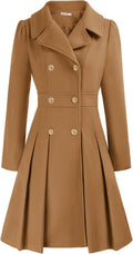 Women's A-Line Double Breasted Trench Coat Mid-Length - Warm Wrap