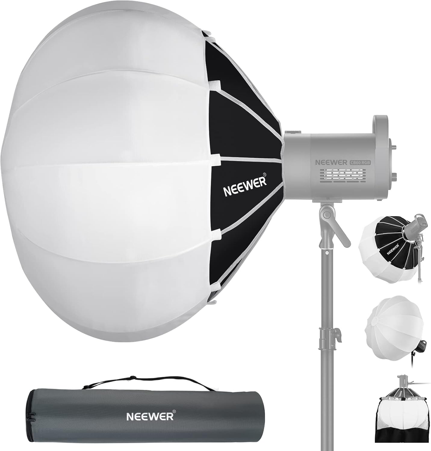 NEEWER 35in Lantern Softbox for Video Light with Quick Release