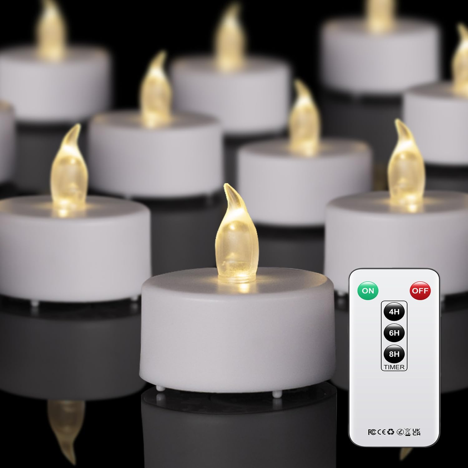 LED Tea Light Remote Control Candle Set for Home Decoration