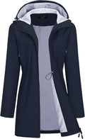 TCOT Rain Jacket Women Lined Hooded Waterproof Trench - All-Weather