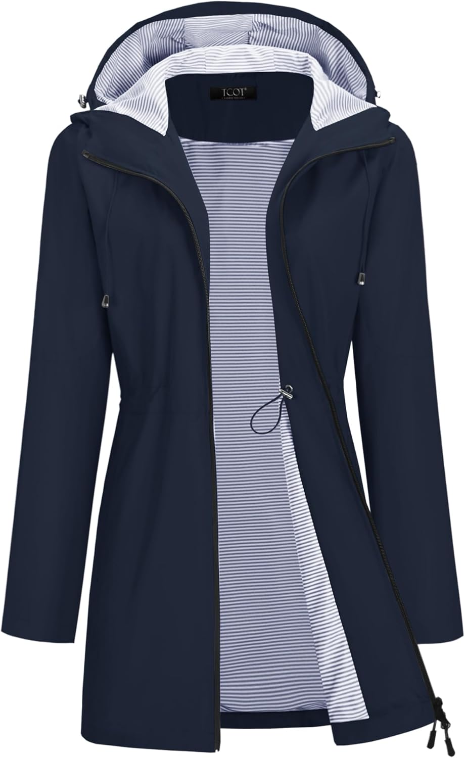 TCOT Waterproof Rain Jacket for Women - Stylish Long Trench Coat