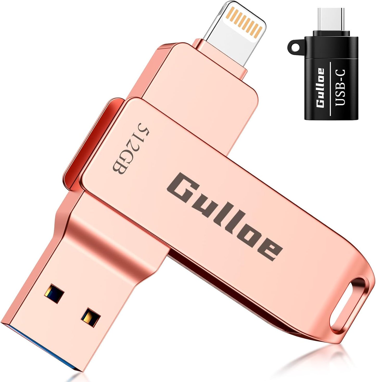 512GB iPhone Memory Stick for Photos - Rose Gold