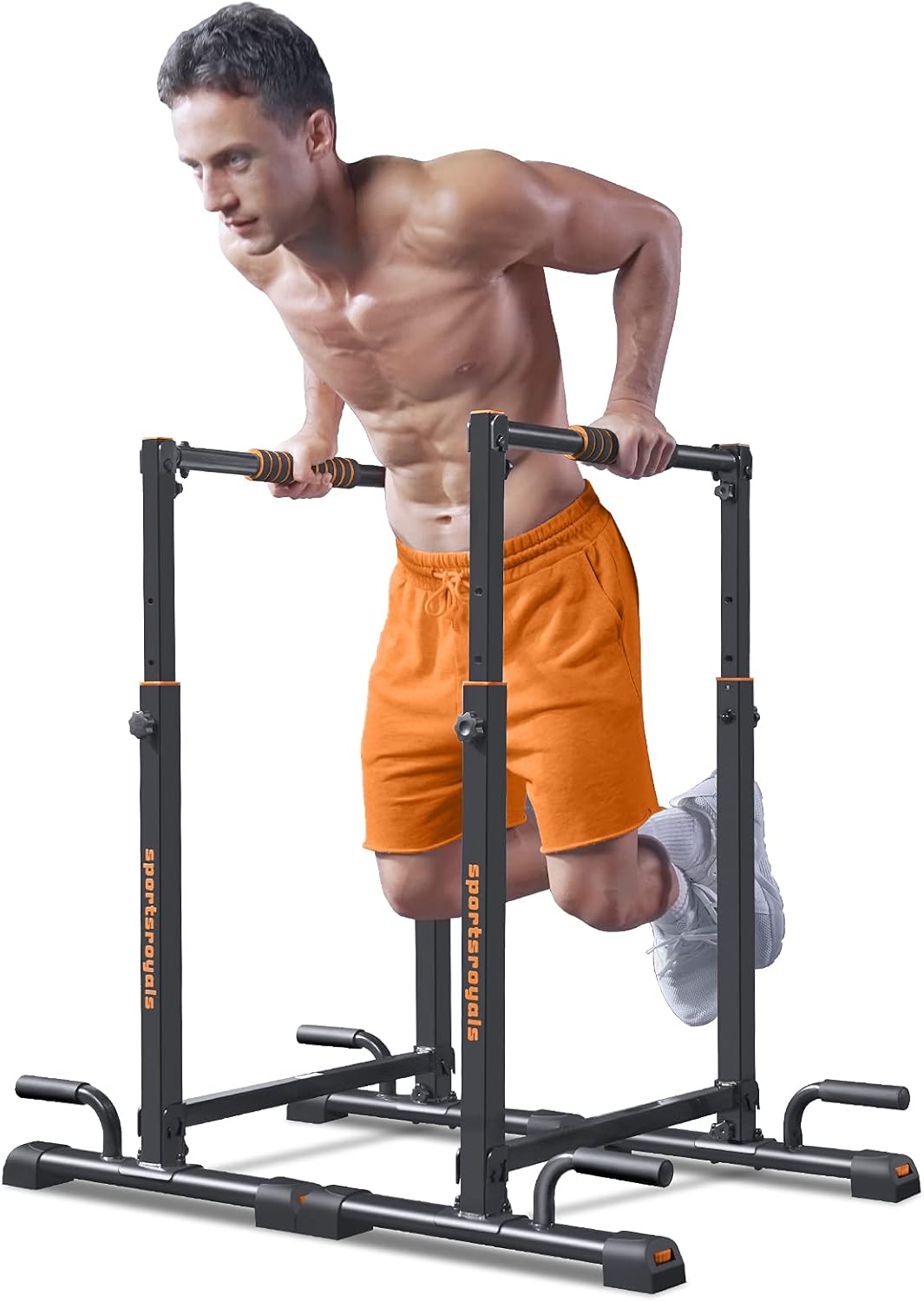 Sportsroyals Adjustable Dip Bar Station for Home Gym Workouts