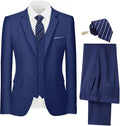 Mens Suit 3 Piece Set Slim Fit for Men - Two Buttons, Vest & Tie