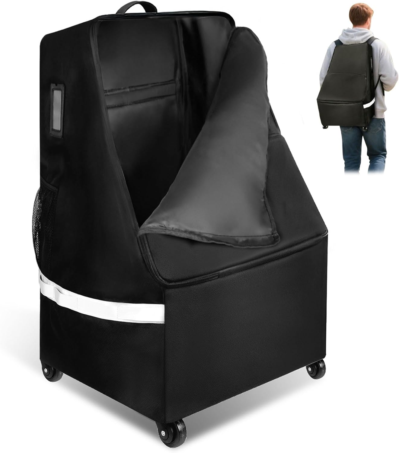 Upgrade Car Seat Travel Bag for Airplane with Wheels for Families
