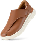 FitVille Diabetic Dress Shoes for Men - Adjustable Slip On Oxfords