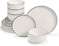 Ceramic Dinnerware Set 12-Piece Service for 4 - Bold Minimalist Style