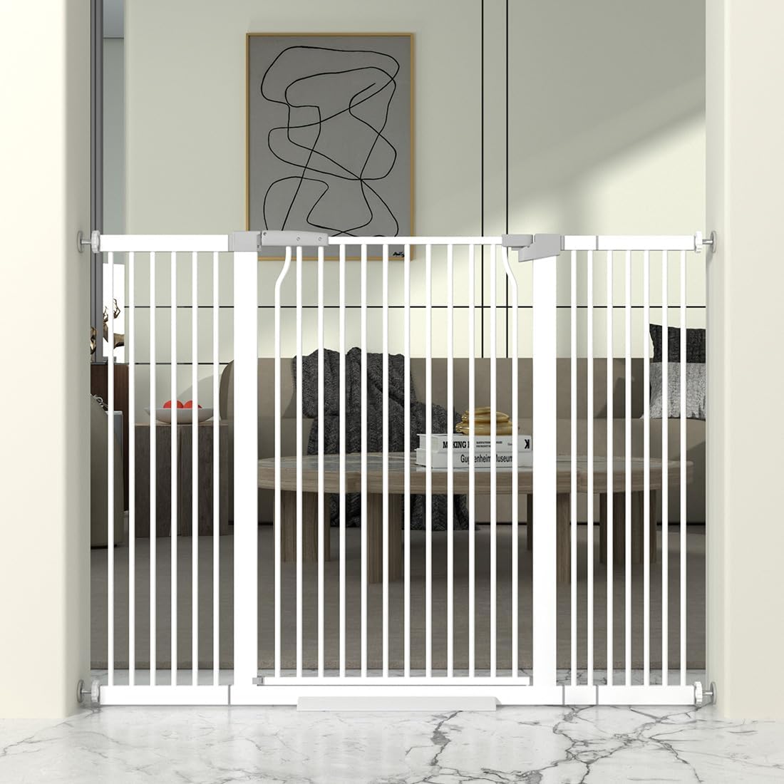 41 Inch Extra Tall Cat Gate for Doorway - Safe and Secure