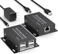 USB Extender Over Ethernet USB 2.0 HUB RJ45 Cat5e/6 - 4-Port 60m Range