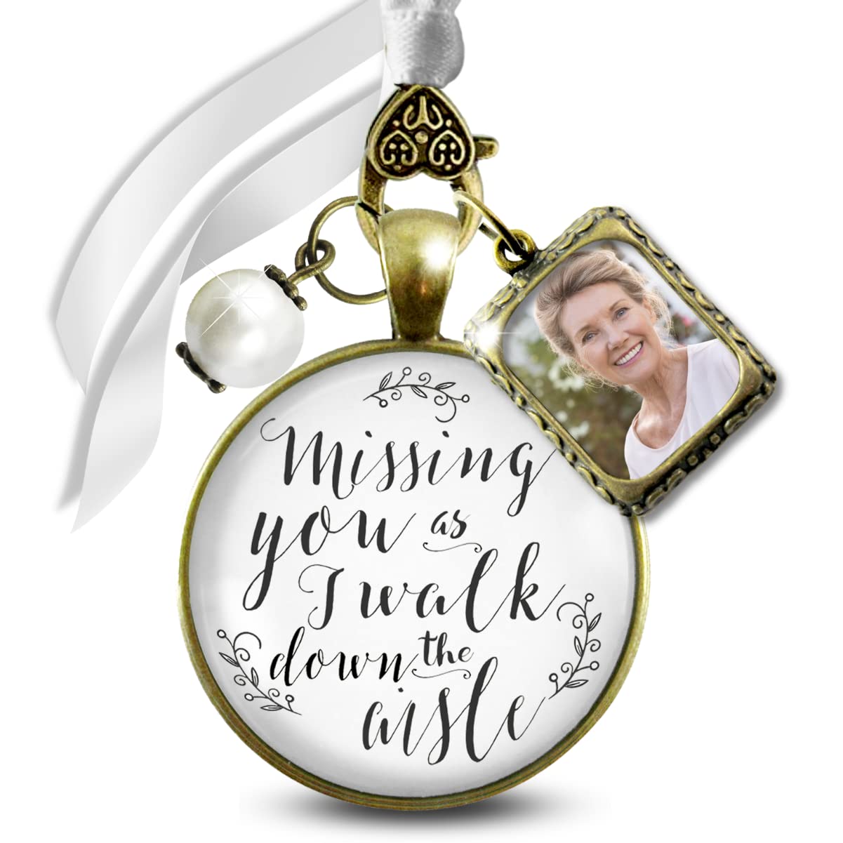 Memory Wedding Bouquet Charm for Bride in Remembrance Jewelry