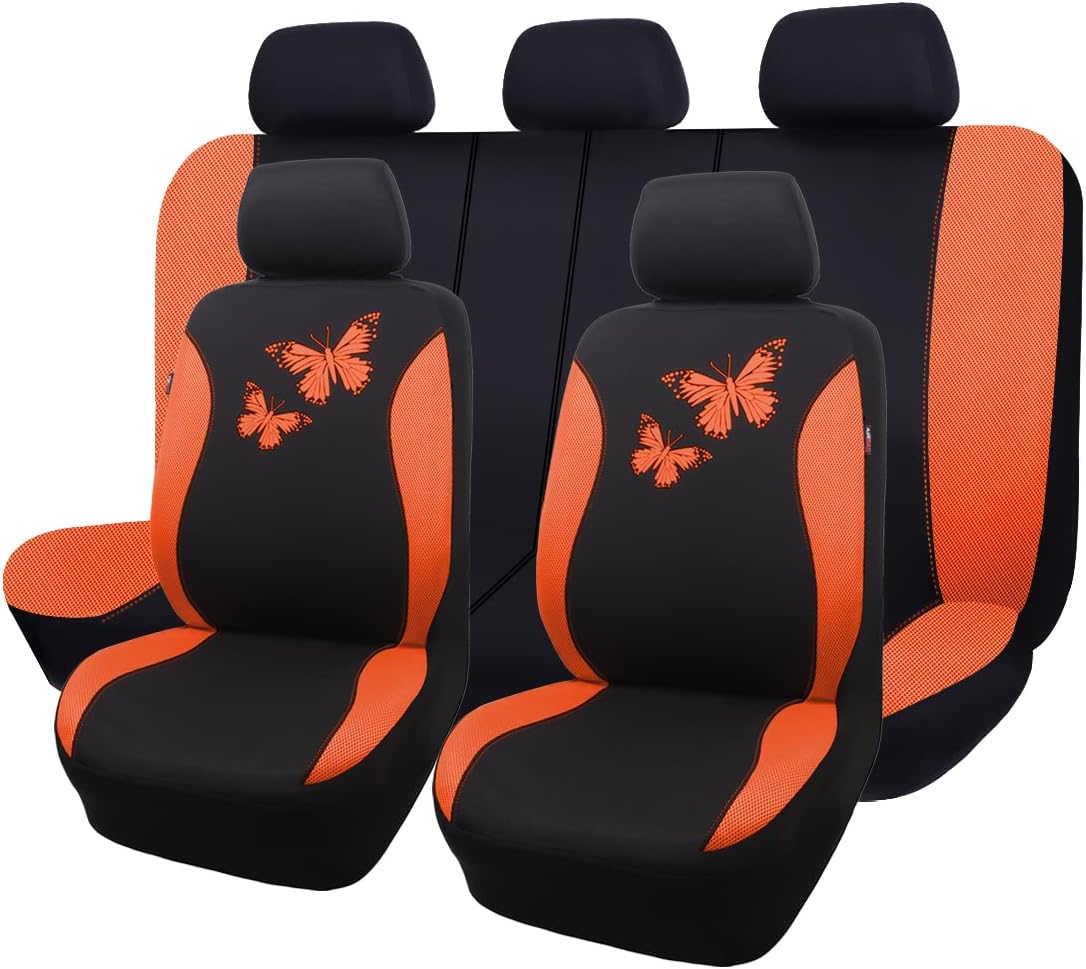 Flying Banner Butterfly Car Seat Covers Full Set for Women
