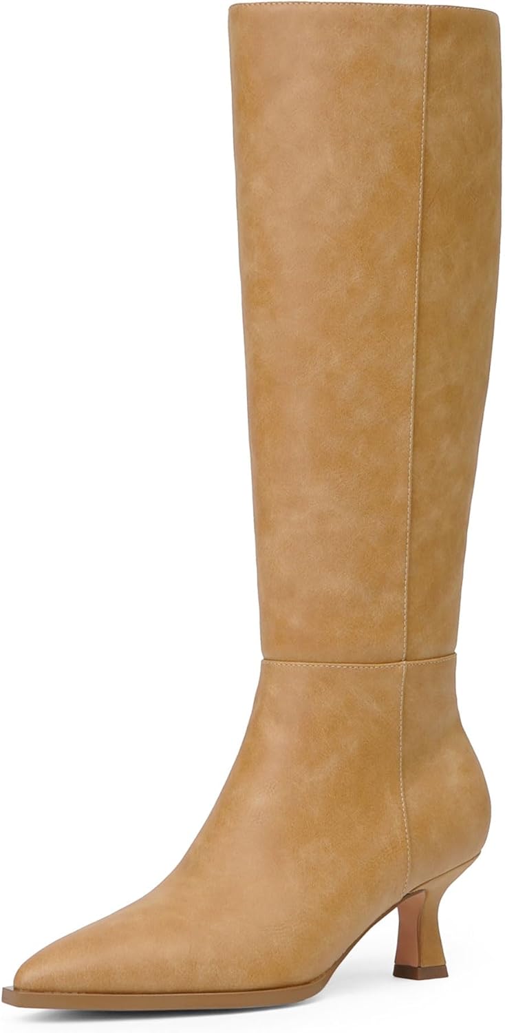 Modatope Knee High Boots for Women - Stylish Kitten Heel Design