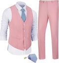 JPF Men's 2 Piece Slim Fit Suit Set - Includes Tie for Versatile