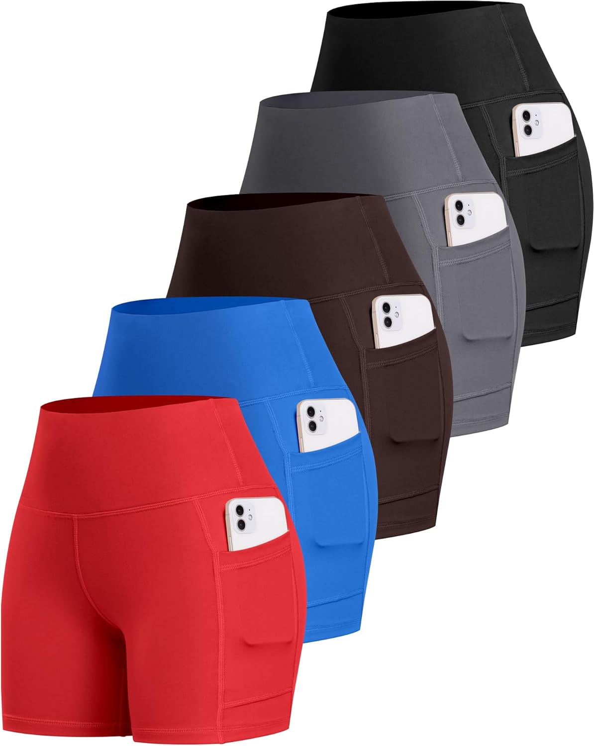 High Waisted Tummy Control Biker Spandex Shorts for Women