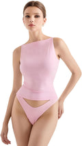 SUUKSESS Women Double Lined Boat Neck Tank Top - Soft Y2K Cami 24%