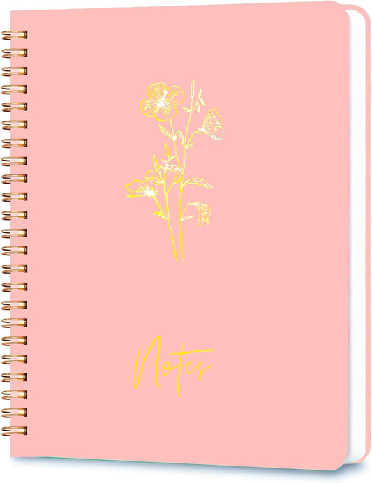 Pink A5 Spiral Journal: Cute & College-Ruled, Ideal for Work, School & Bible - Erenou