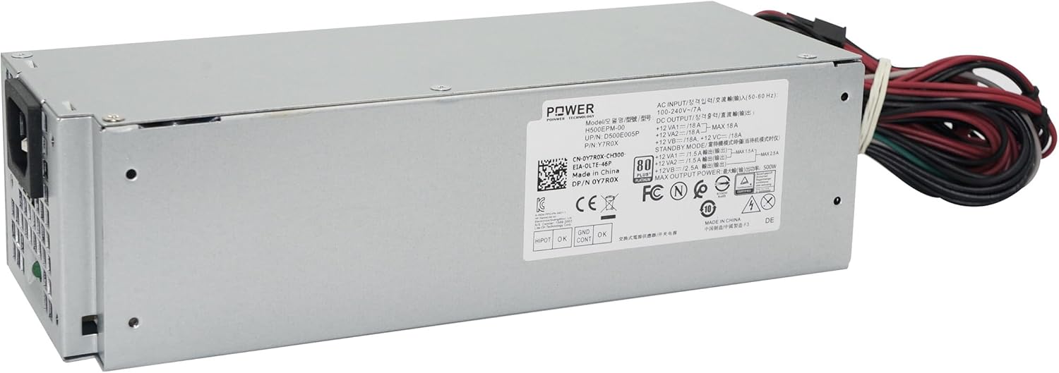 500W Power Supply for DELL Optiplex and XPS Models - Reliable Upgrade
