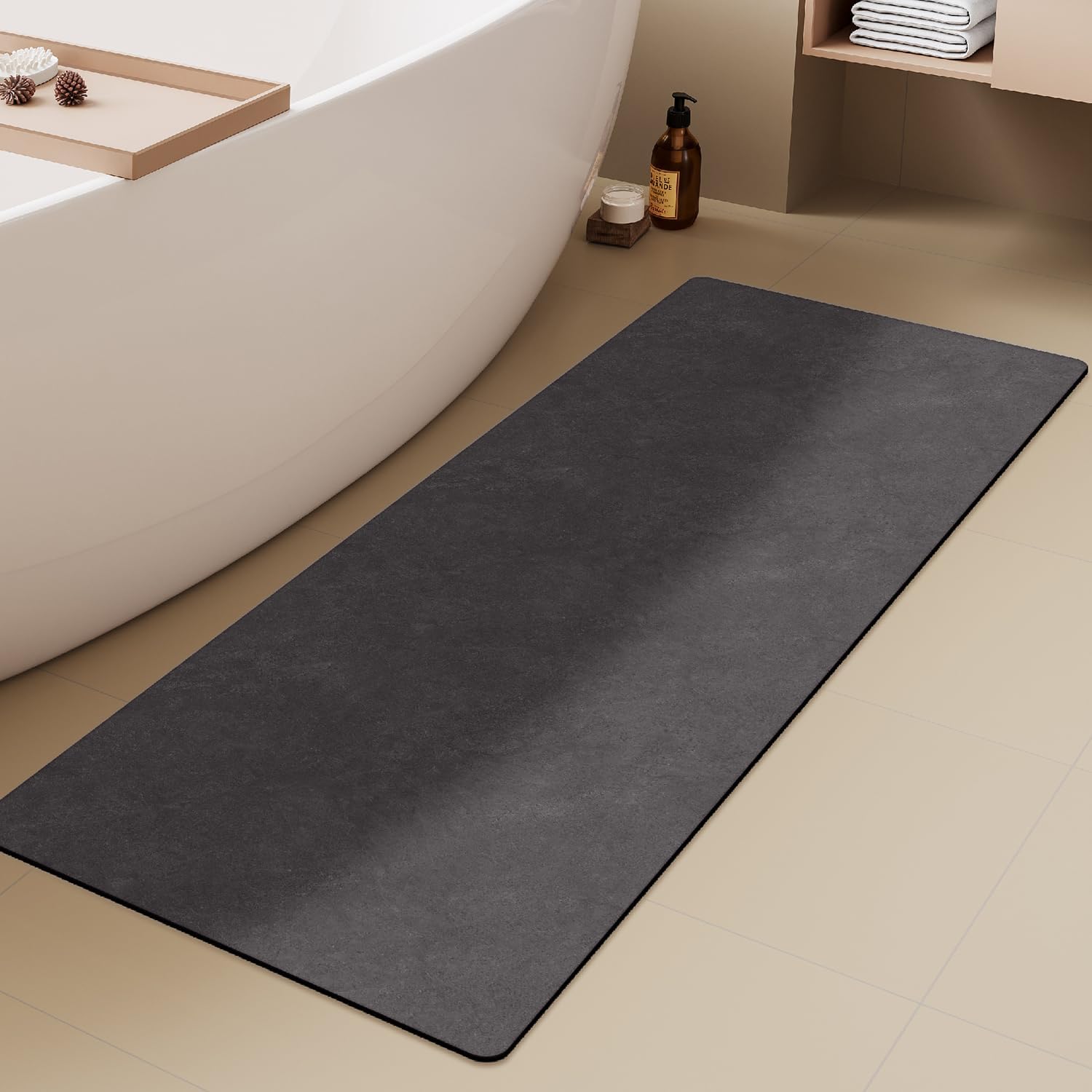 Non Slip Washable Bath Mat for Quick Drying and Comfort