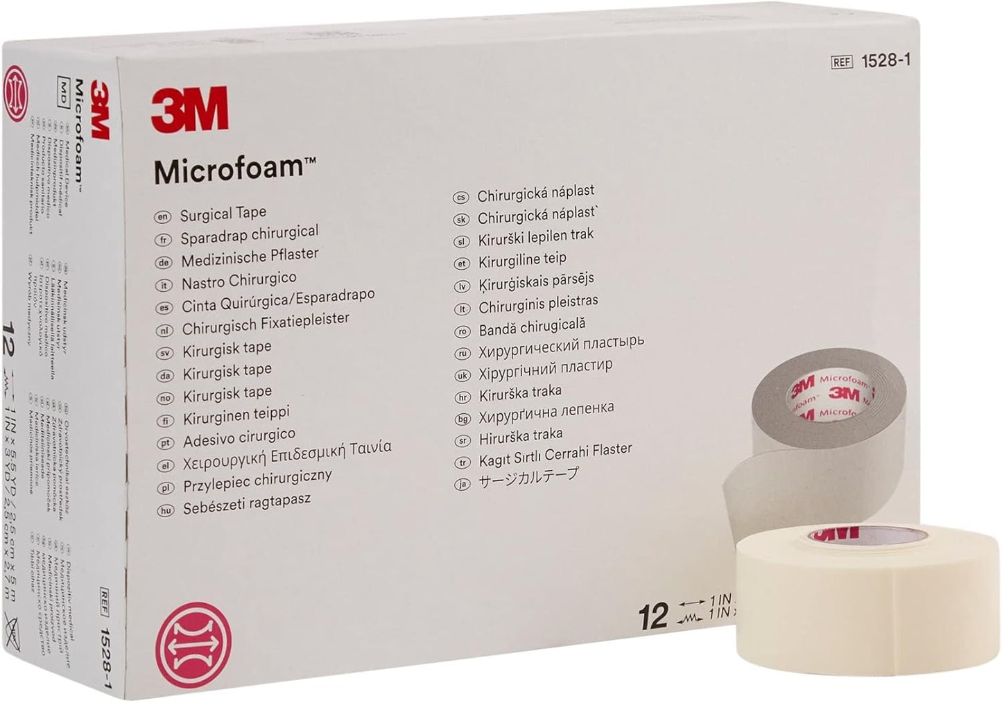 Direct Collection 3M Microfoam Surgical Tape 1in x 5.5yd Box of 12
