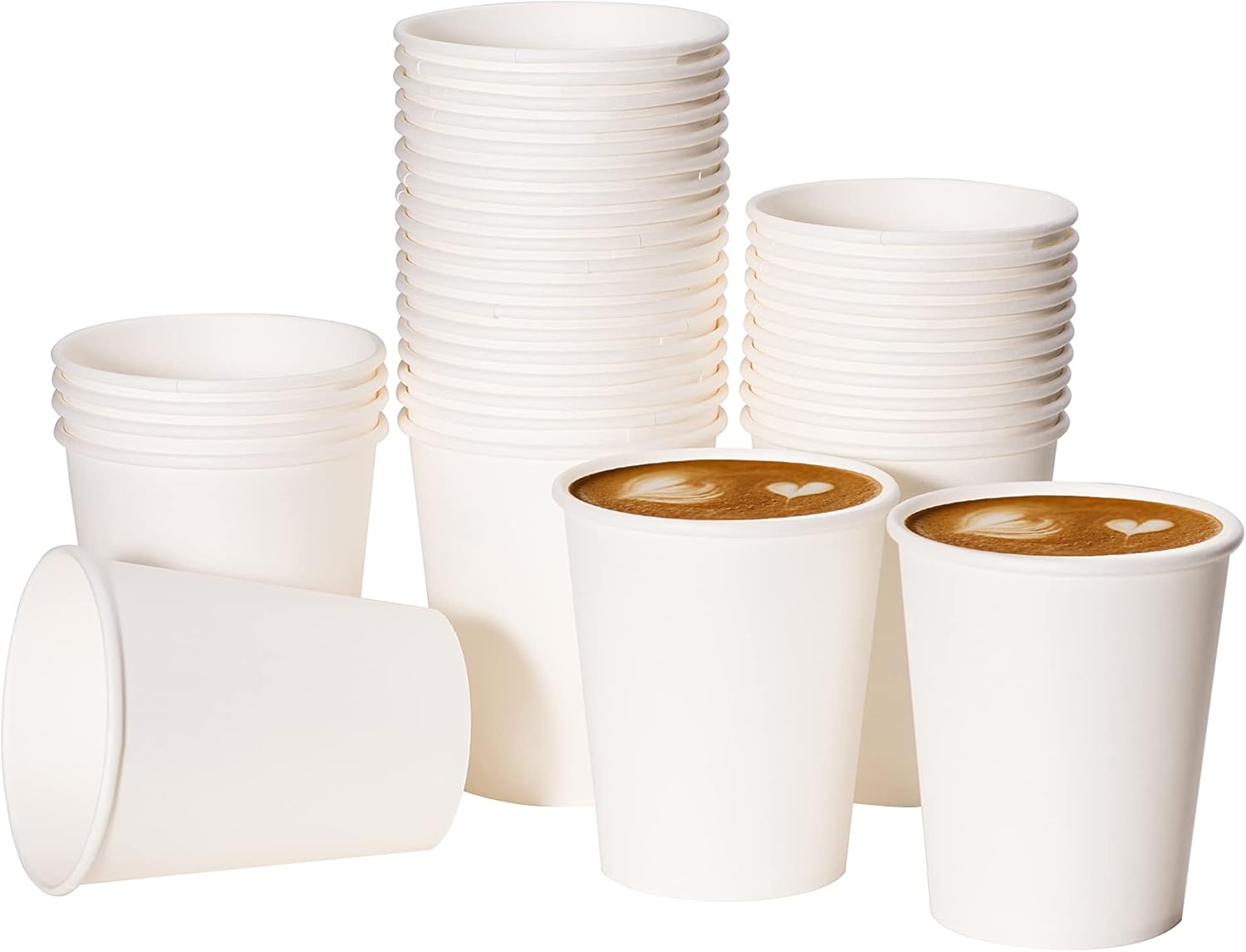 8 oz Disposable Paper Coffee Cups for Hot and Cold Drinks
