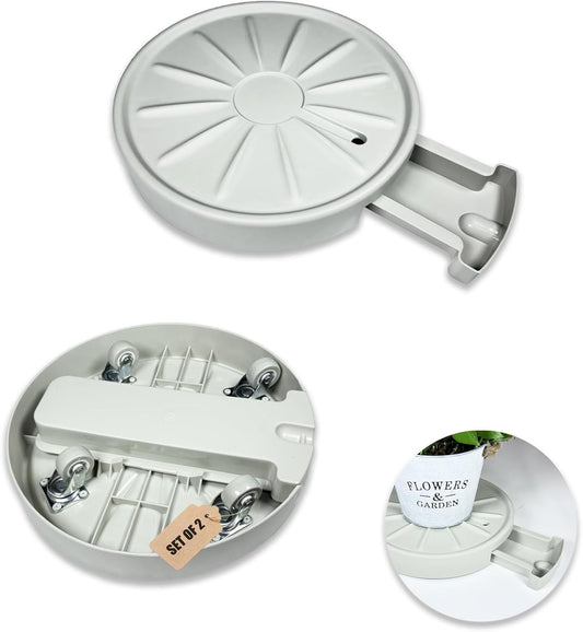 12 Plants Caddy with Hidden Wheels for Easy Indoor Mobility