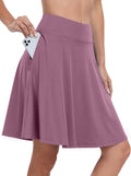 Knee Length Skorts Skirts for Women - High Waisted Casual Athletic