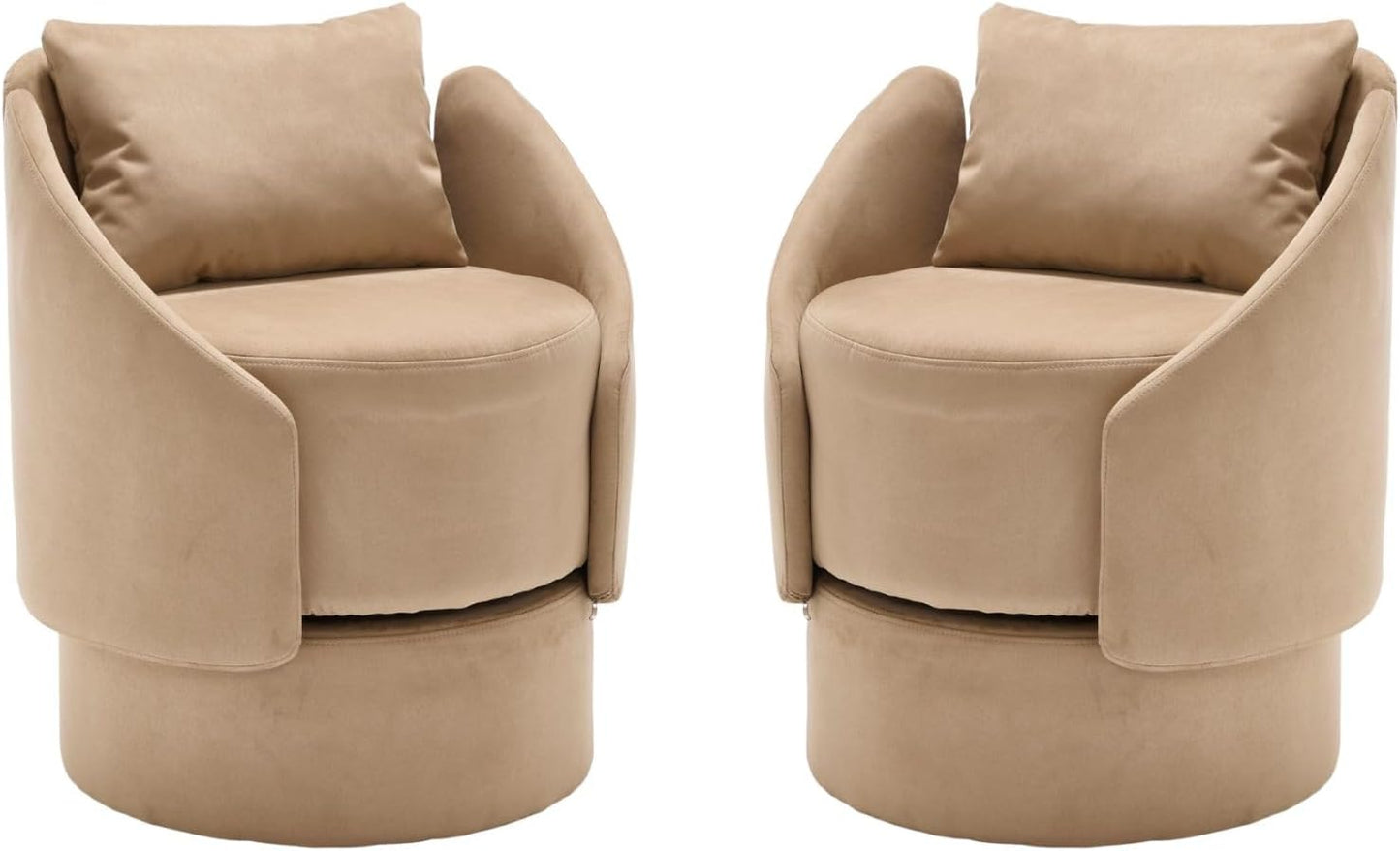 360 Swivel Barrel Chair with Pillow - ChicAura