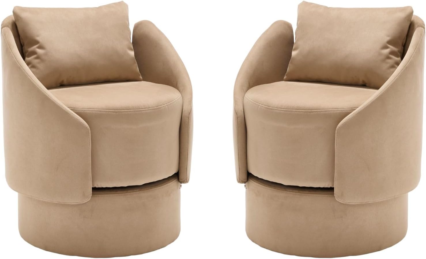 360 Swivel Barrel Chair with Pillow - ChicAura