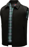 Men's Lightweight Utility Vest with 3 Zip Pockets - Windproof