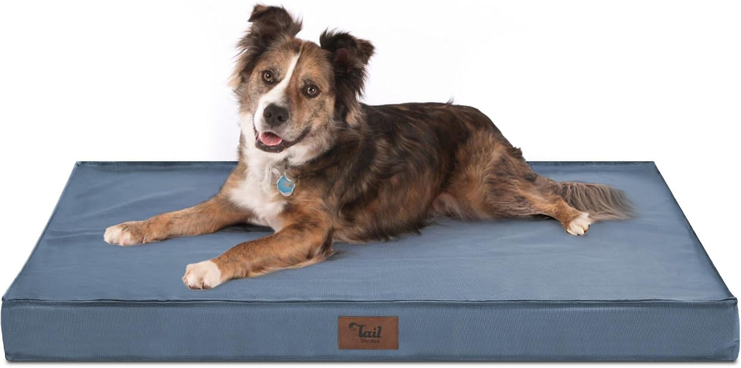 Large Outdoor All Weather Dog Bed with Orthopedic Foam Support