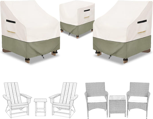 3 Pieces Adirondack Chair Covers Set for Outdoor Protection