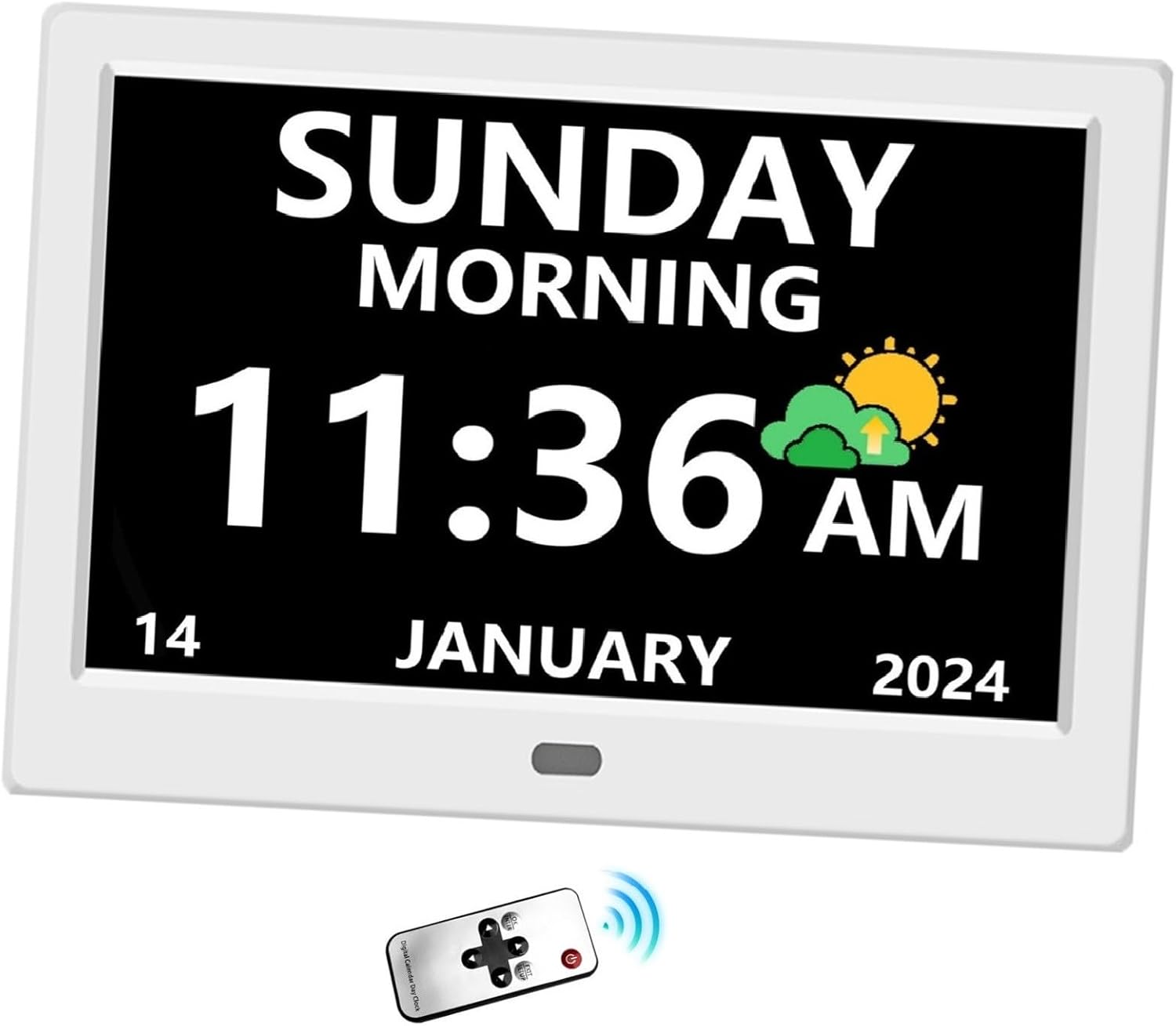 10 Inch Digital Clock for Elderly with Day and Date Display