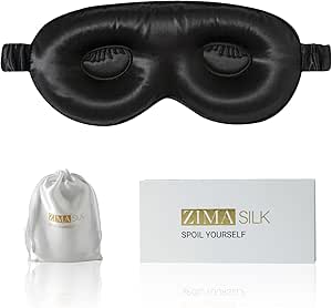 ZIMASILK 22 Momme Pure Mulberry Silk Sleep Mask for Comfort