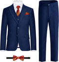 Marvelous World Boys' Formal Slim Fit Suit Set - Complete 5-Piece