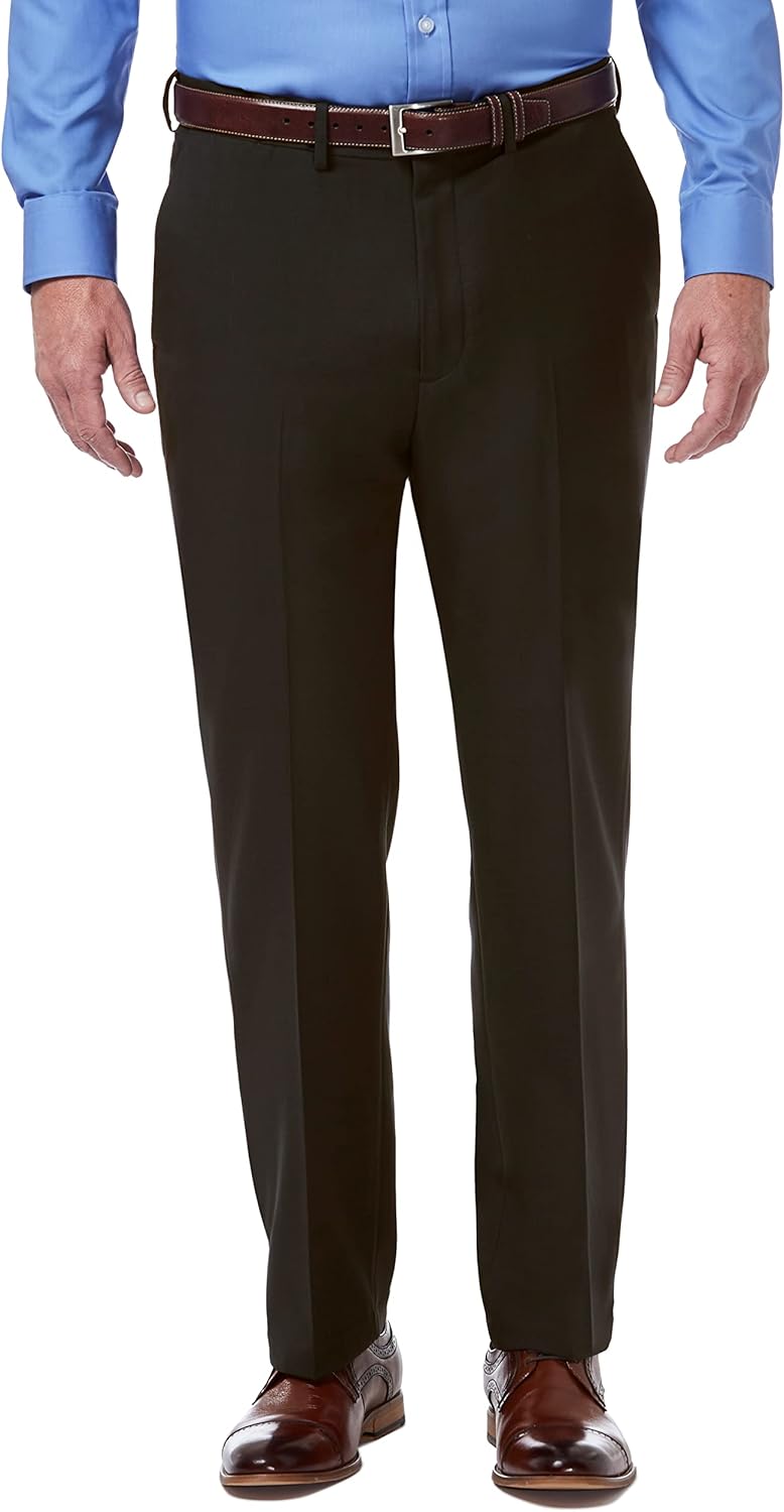 Haggar Men's Premium Comfort Classic Fit Flat Front Pants