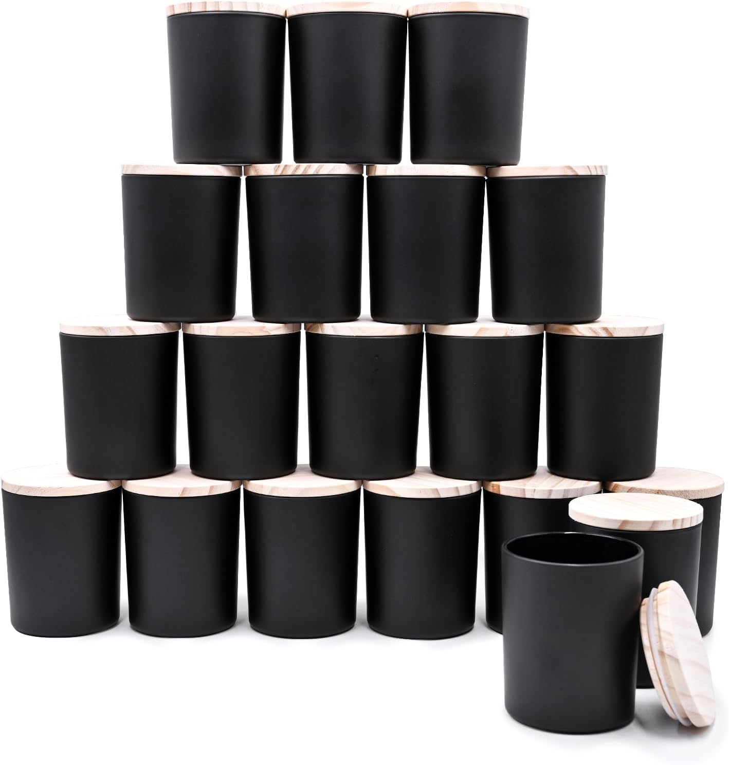 Thick Candle Jars for Making Candles - 20 Pcs, 7 OZ Matte Black