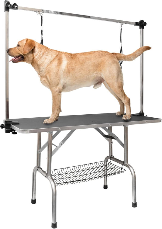 ROOMTEC 46in Dog Grooming Table for Home Pet Bathing Station