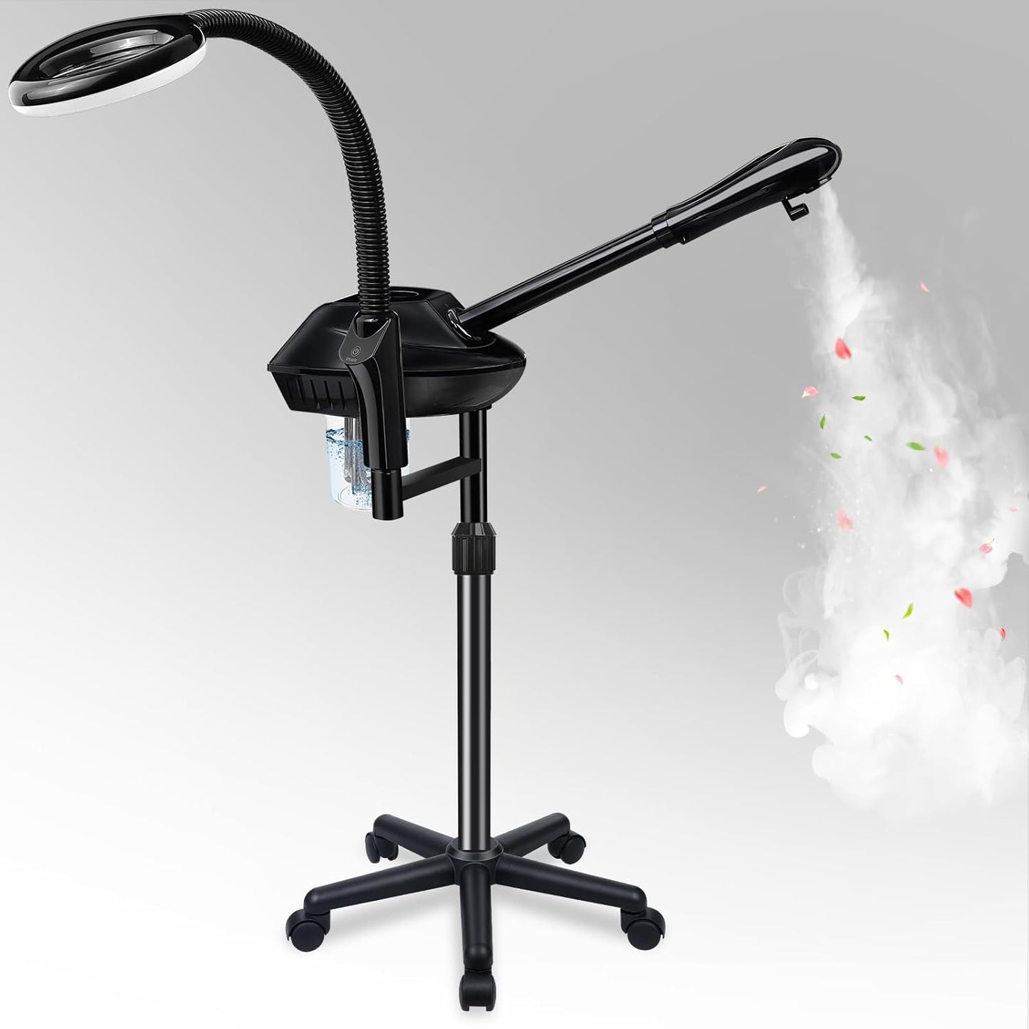 Professional Facial Steamer with 5X Magnifying Lamp for Spa Use