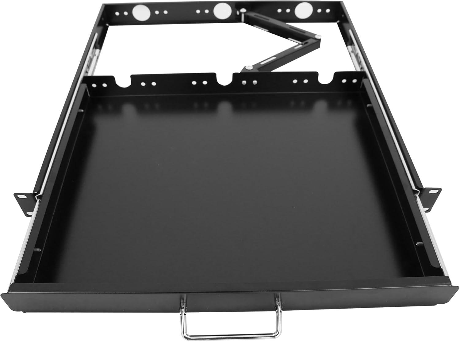 Global Rack 1U Sliding Keyboard Tray - Organize with Ease!