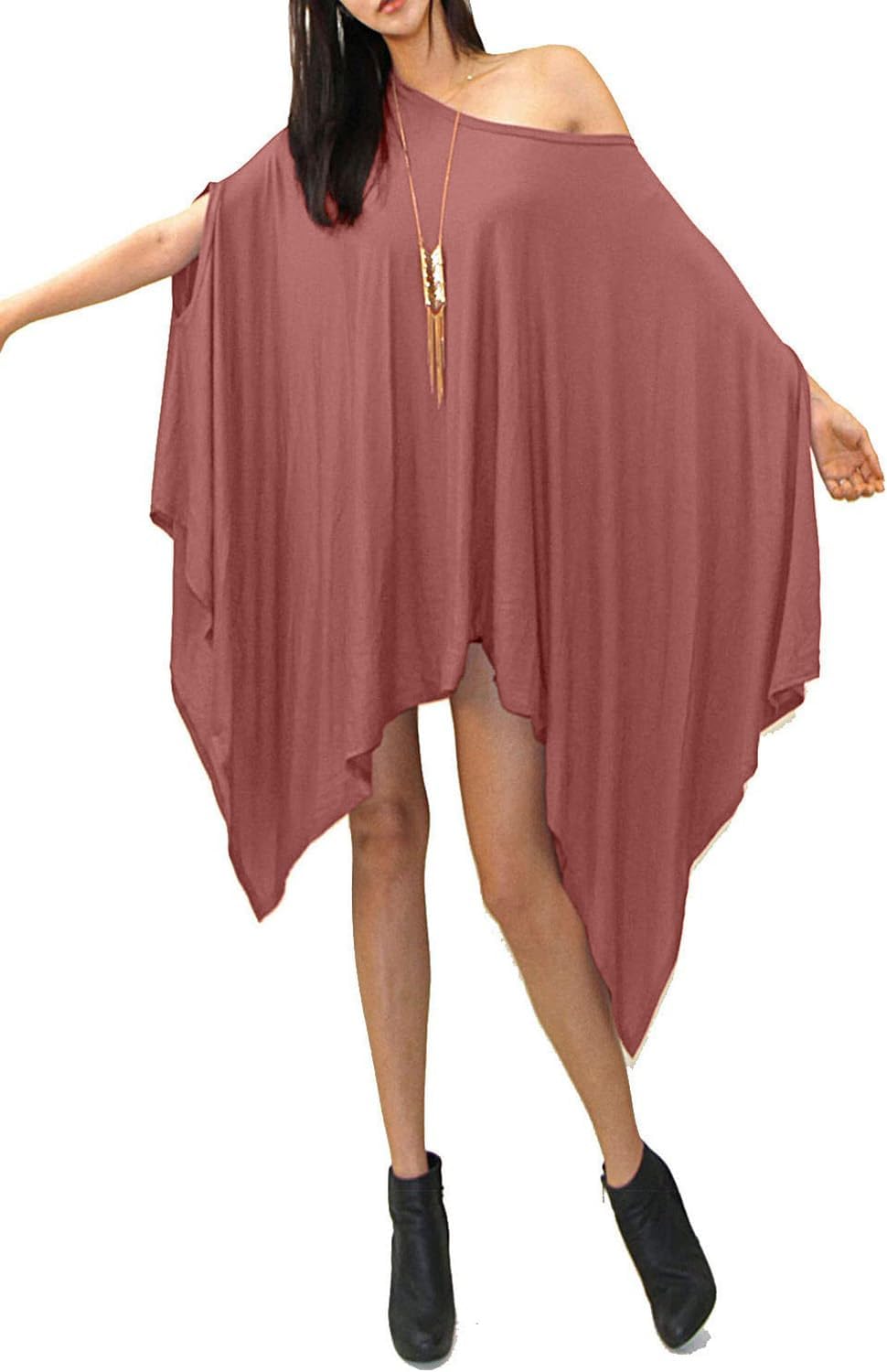 Vivicastle Women's USA Loose Bat Wing Dolman Poncho Tunic Top