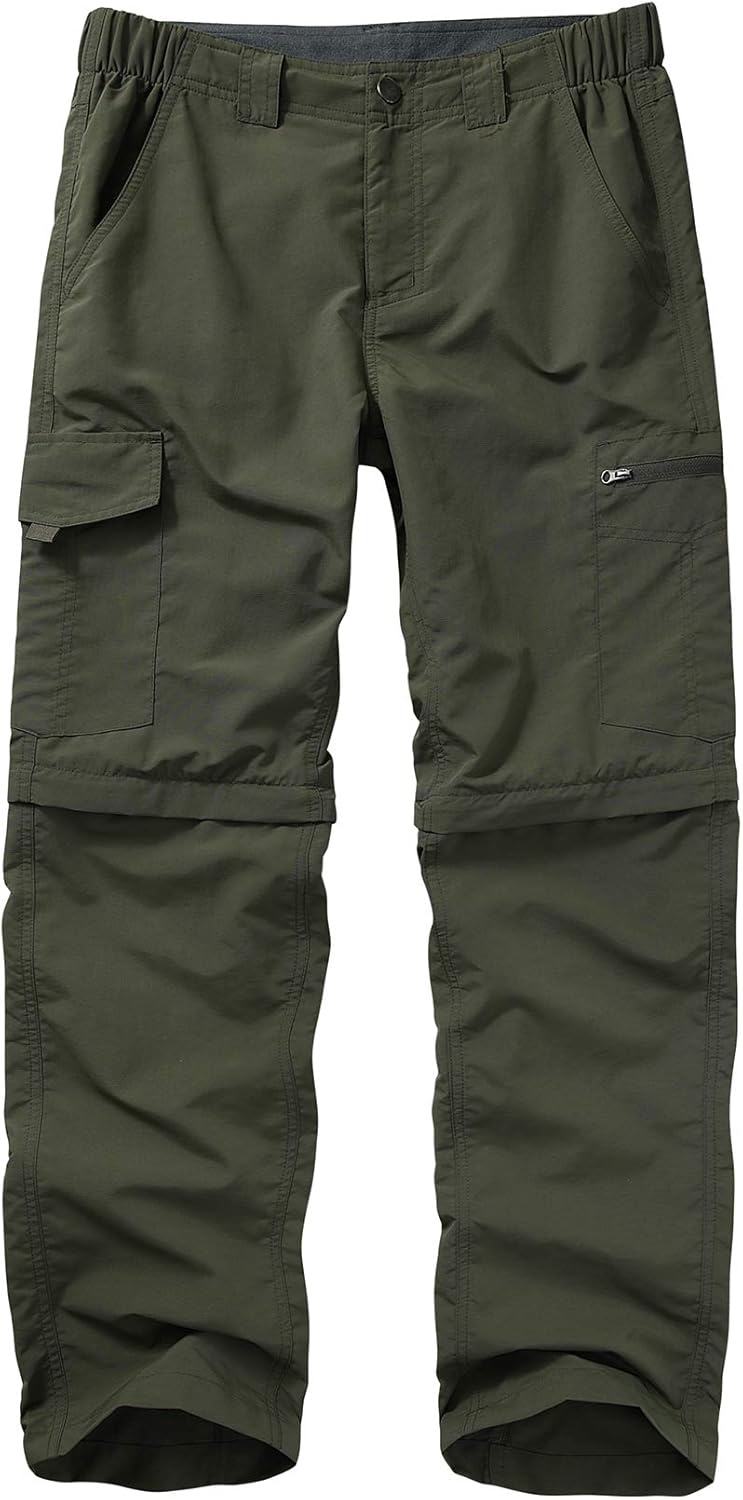 Mens Hiking Pants Convertible Lightweight Quick Dry Zip Off