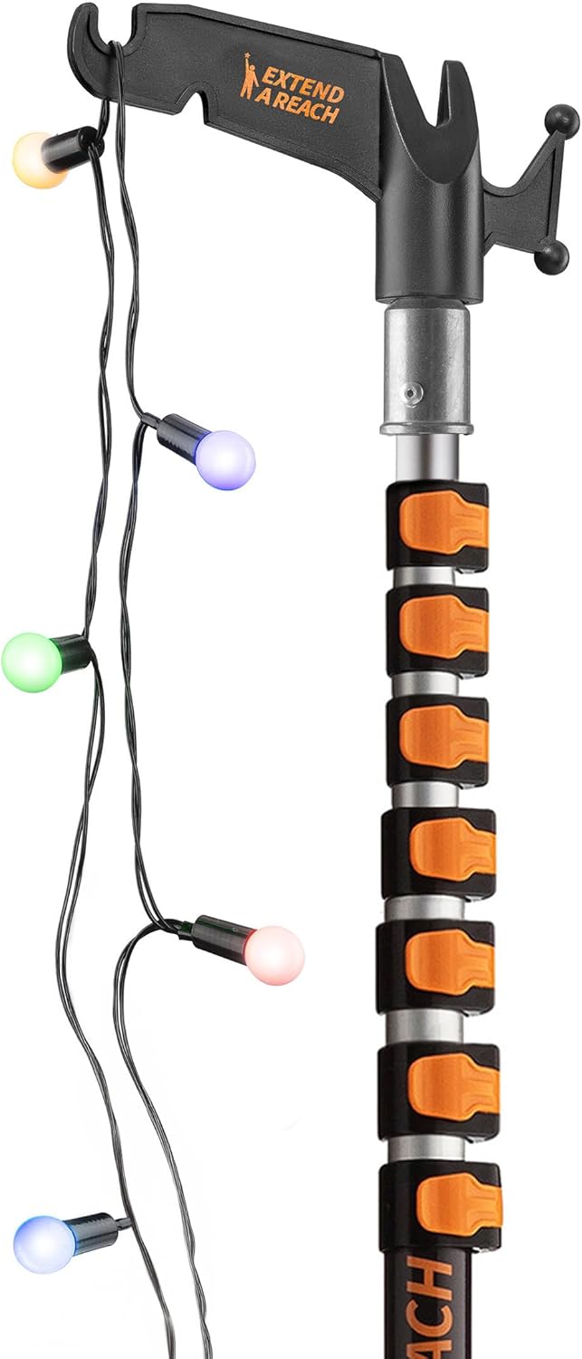 Telescopic Extension Pole for Christmas Lights and More