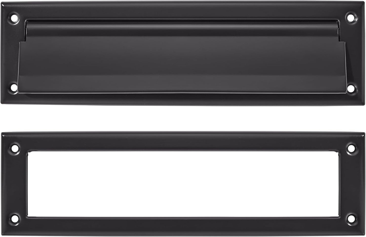 Matte Black 10 inch Solid Brass Mail Slot for Secure Mail Delivery