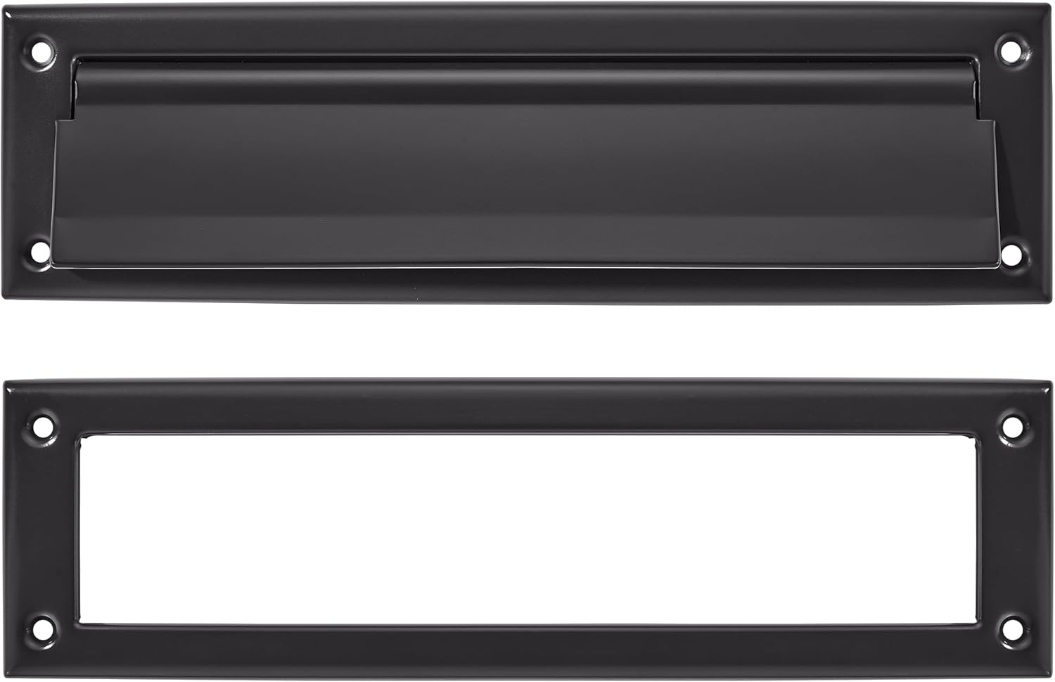 Matte Black 10 inch Solid Brass Mail Slot for Secure Mail Delivery